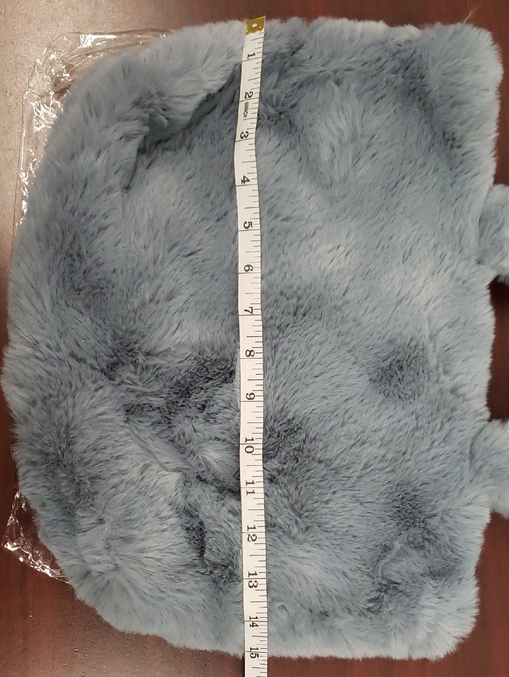 Plush Faux Fur Cushion Cover - Dusty Blue